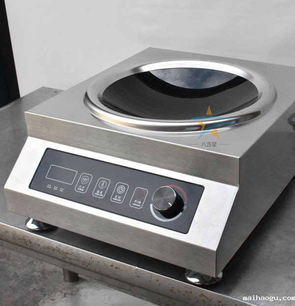 台式商用凹面电磁炉实拍图
