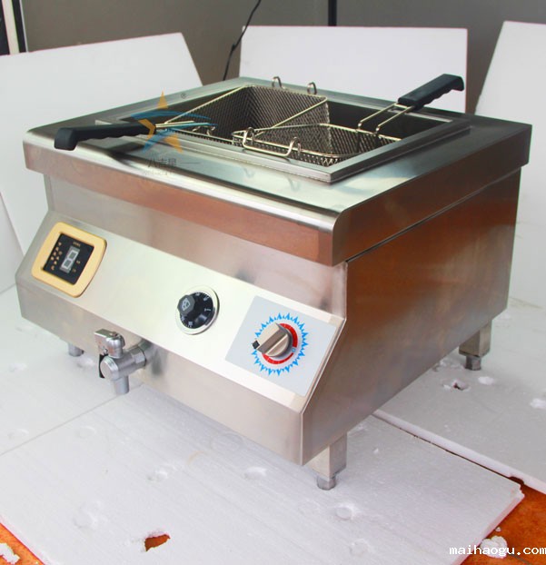 台式商用电磁炸炉实拍图