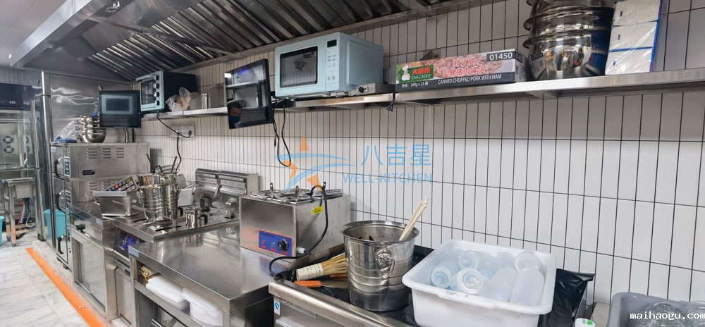 精品粉面店汤粉面粥店厨房工程3d效果图