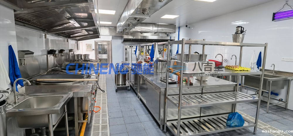 多菜品中型中餐厅中餐厅厨房工程3d效果图