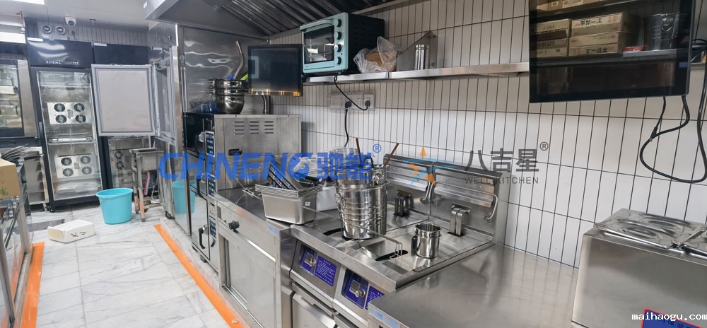 中型中餐厅中餐厅厨房工程3d效果图