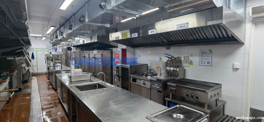 50-100人基础版智能食堂厨房工程3d效果图