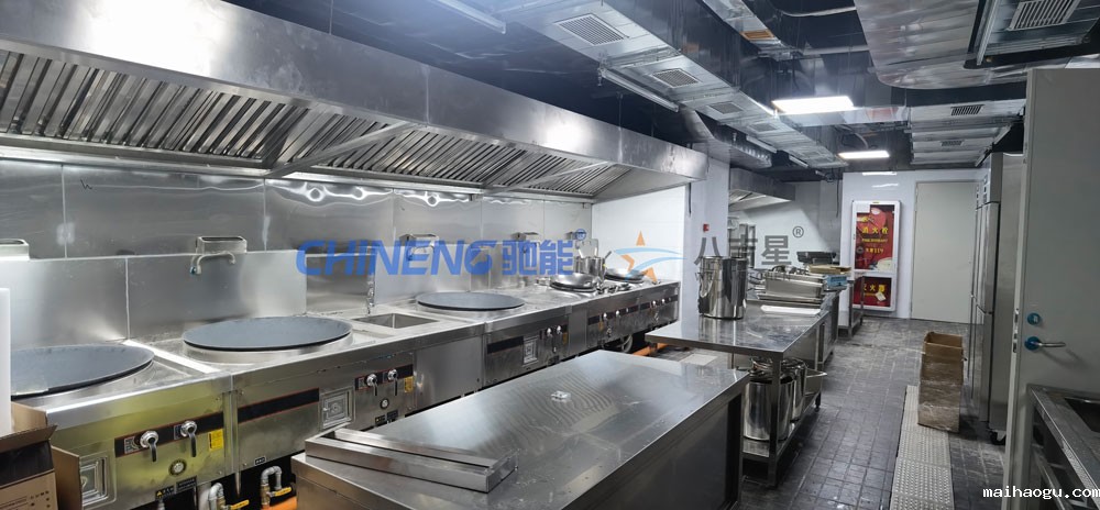 50-100人基础版智能食堂厨房工程3d效果图