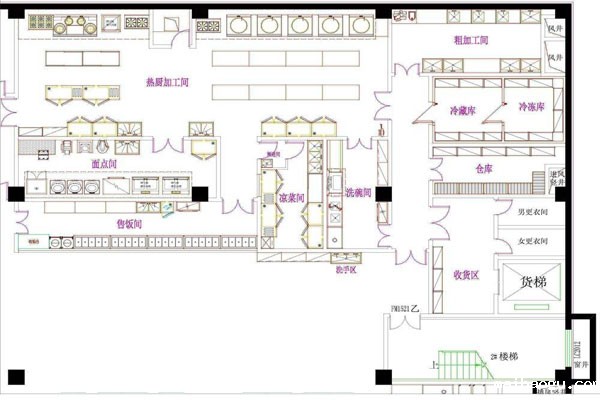 八吉星商用厨房工程设计图 八吉星商用厨房工程设计图