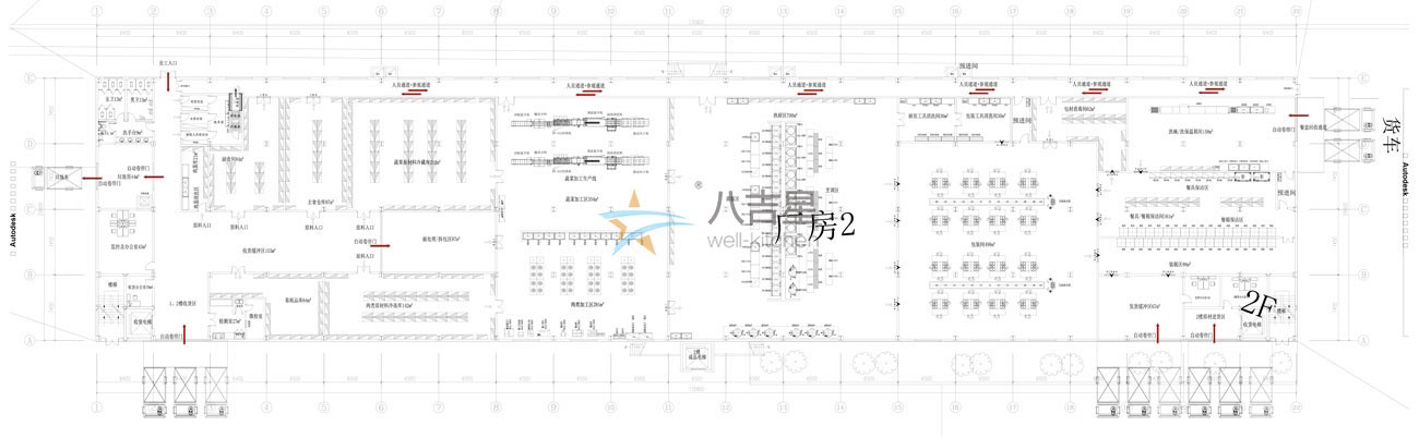 八吉星冷链中央厨房平面设计图