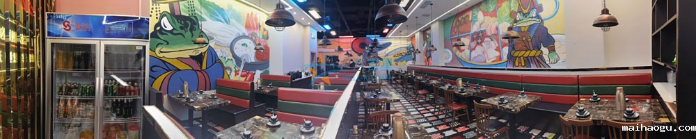喜蛙铜锅牛蛙店面装修效果